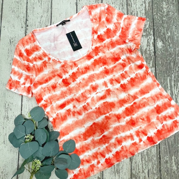 INC International Concepts Astrid Dye Scoop Tee - Picture 1 of 7